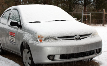 Dearie's car covered in ice and snow in Notasulga Jan 2014