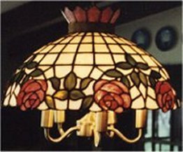 stained glass hanging lamp shade